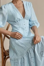 Ursule | Knife Pleat High Waist Maxi Dress