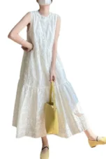 Séraphie | Open Knit Cotton Maxi Dress