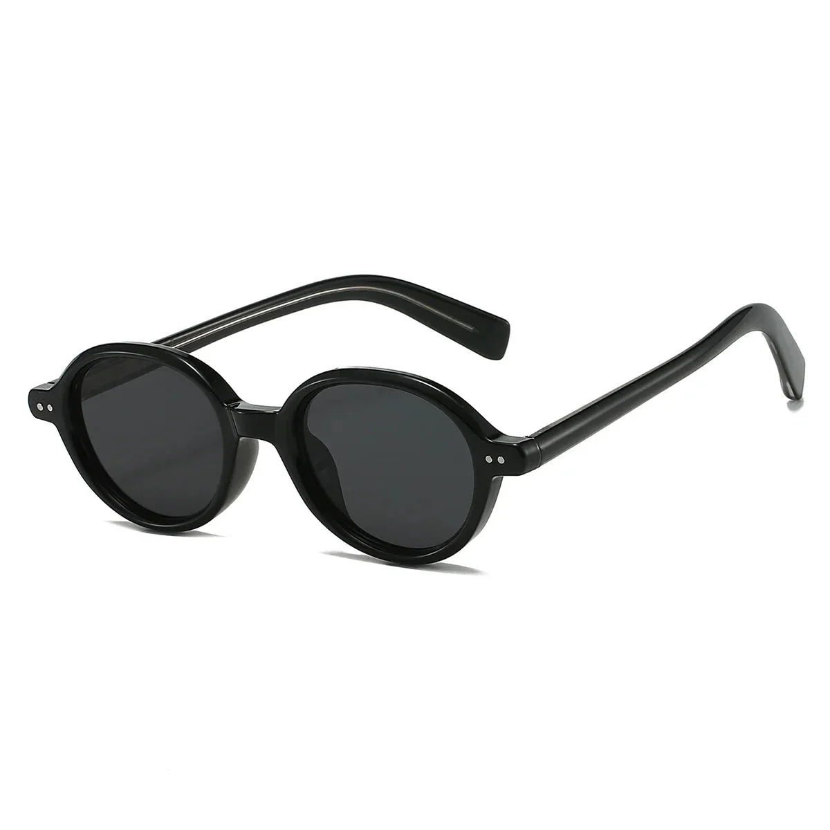 Round Acetate Sunglasses, Gradient Tint