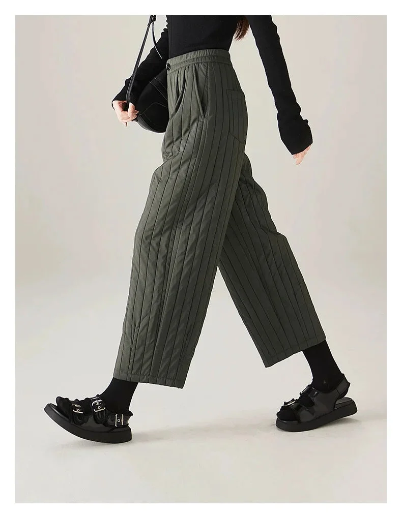 Helene | Quilted Insulated Wide Leg Pants