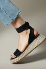 Zulma | Leather Strap Platform Espadrilles