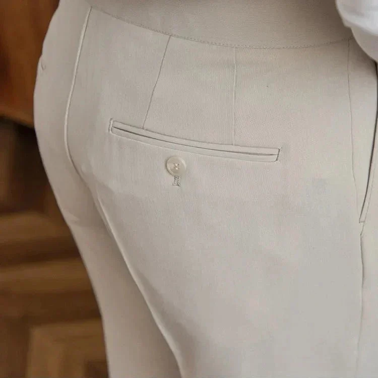 Agnes | High Rise Straight Leg Trousers