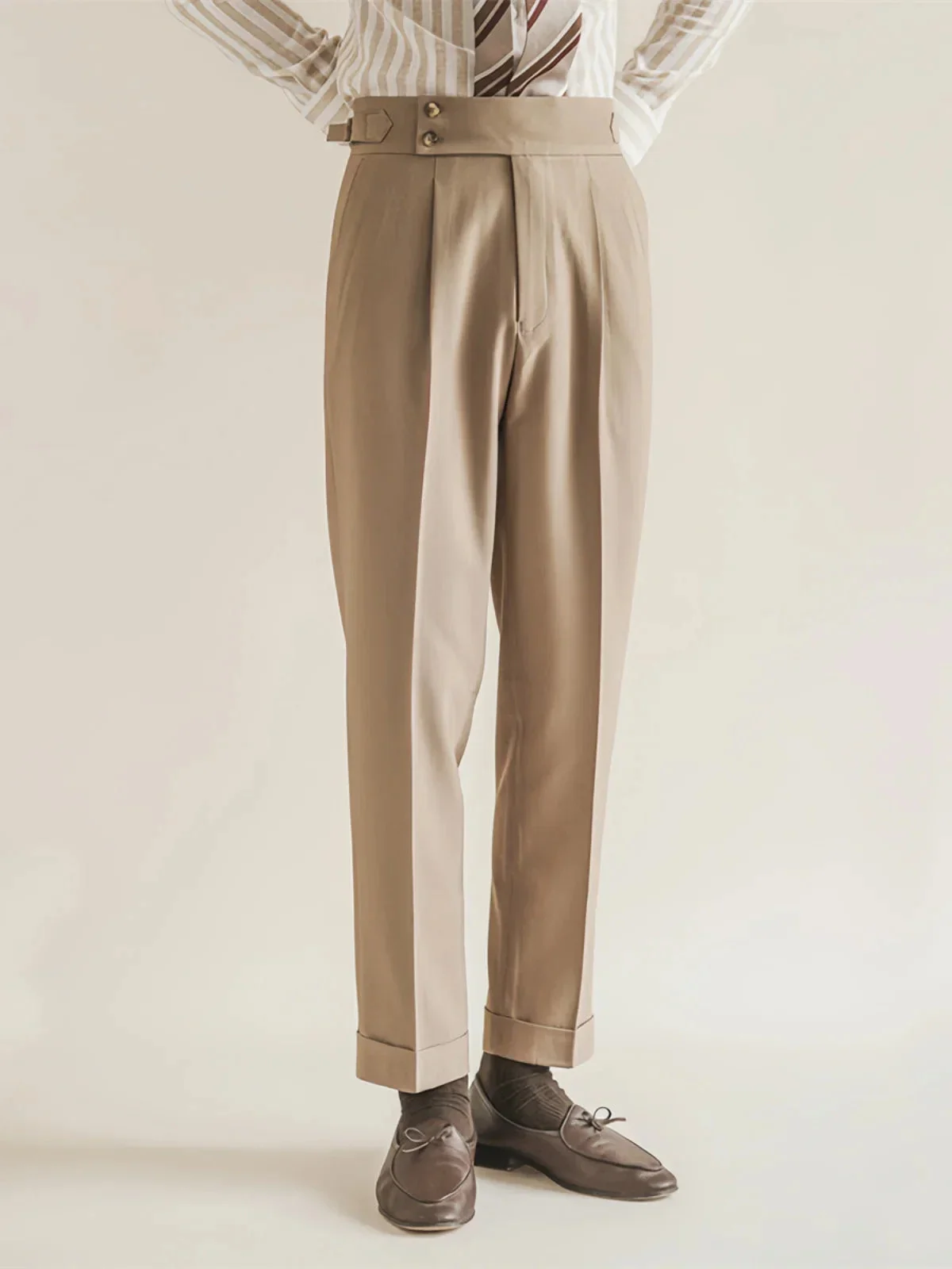 Carole | High Waist Pleated Trousers