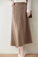 Olympia | Merino Wool Knit A-Line Skirt