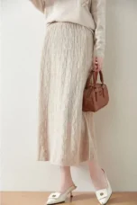 Olympia | Merino Wool Knit A-Line Skirt