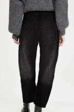 Sylviane | Structured Denim Barrel Leg Jeans