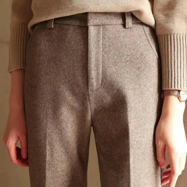 Colombine | 45% Wool Straight Leg Pants
