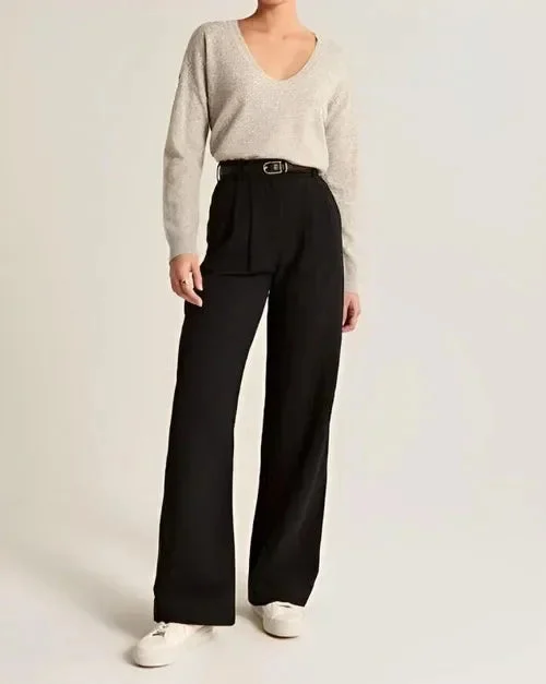 Liliane | High Waist Wide Leg Trousers