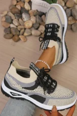 Lucille | Padded Collar Two Tone Sneakers