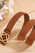 Suede Knot Buckle Belt, 2.8 cm Wide