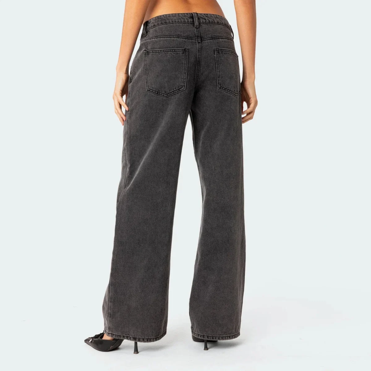 Ines | High Rise Cotton Straight Jeans