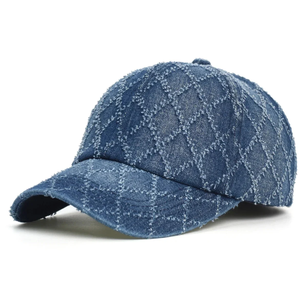 Diamond Stitch Denim Cap