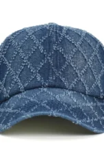 Diamond Stitch Denim Cap