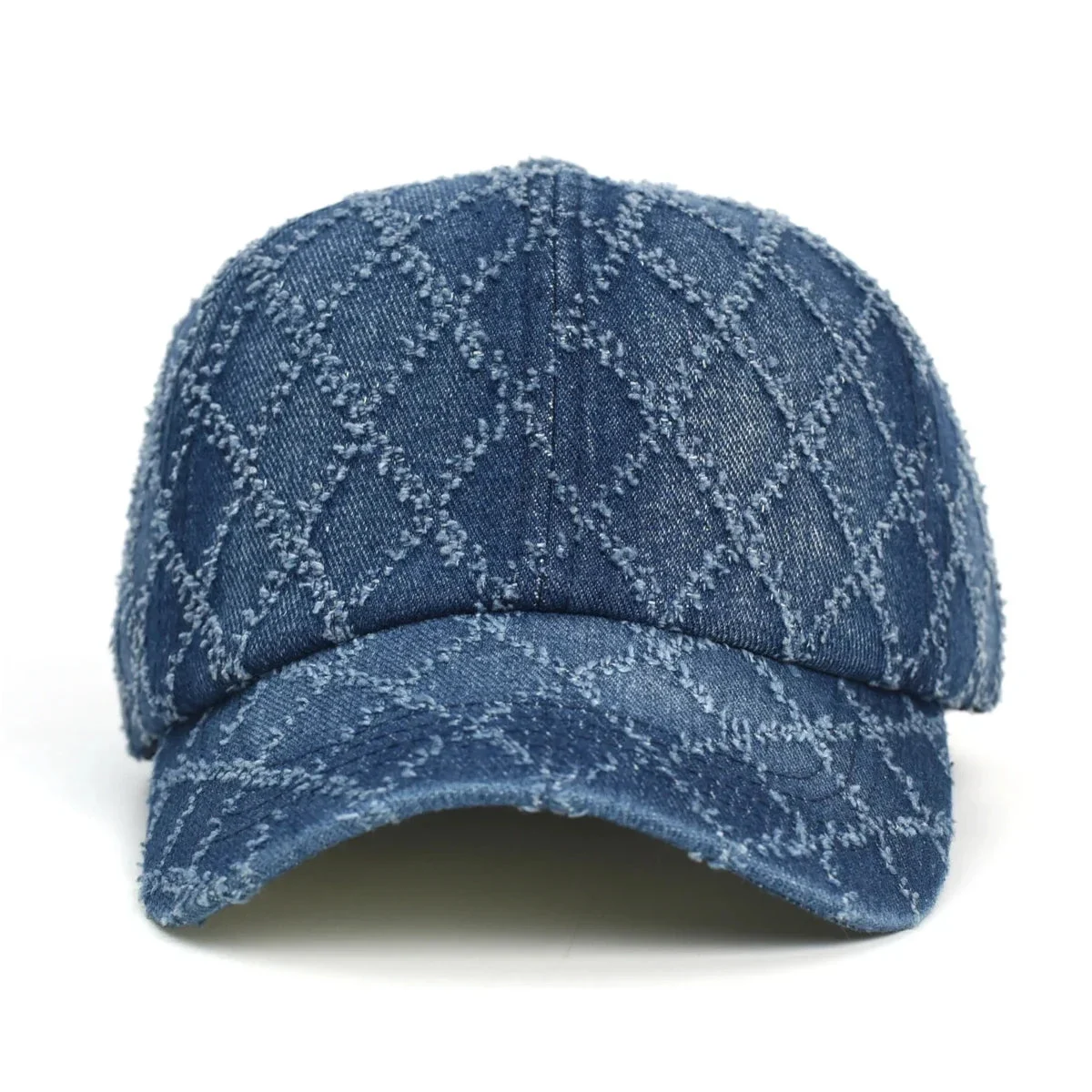 Diamond Stitch Denim Cap