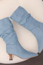 Agathe | Mid-Calf Slip-On Heel Boots