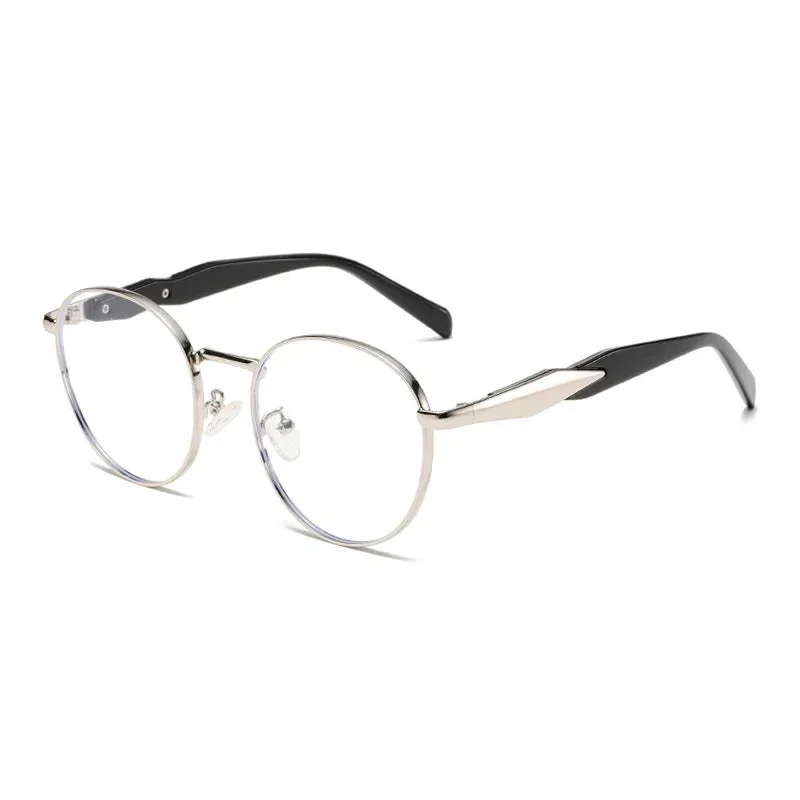 Amber Lens Round Metal Sunglasses