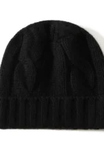100% Cashmere Cable Knit Beanie