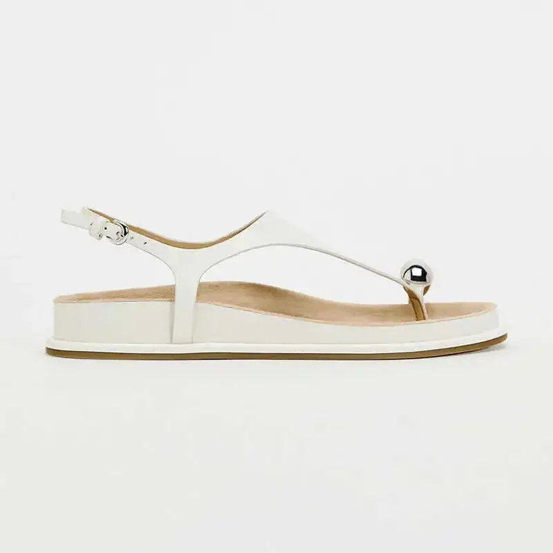 Eudora | Metal Trim Ankle Strap Flats