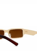 Metal Frame Flare Lens Sunglasses