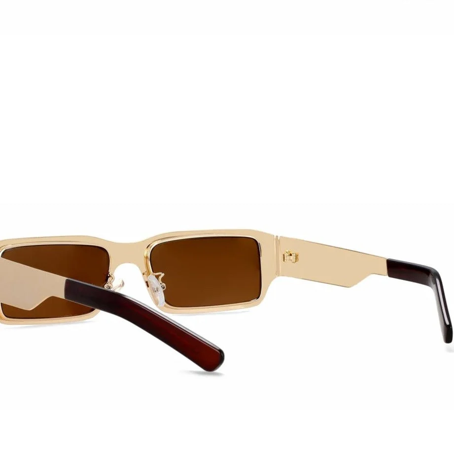 Metal Frame Flare Lens Sunglasses