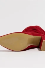 Therese | Pleated Suede Heel Boots