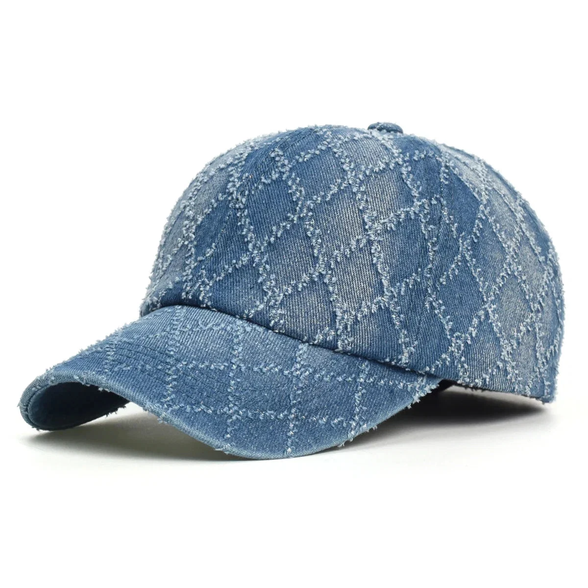 Diamond Stitch Denim Cap