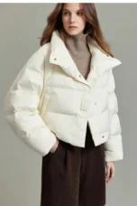 Léonide | Quilted Funnel Neck Parka