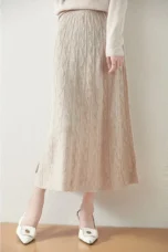 Olympia | Merino Wool Knit A-Line Skirt