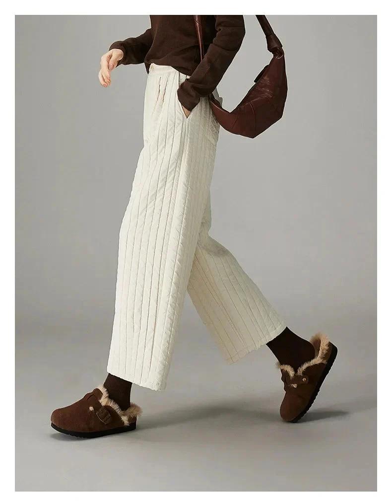 Helene | Quilted Insulated Wide Leg Pants