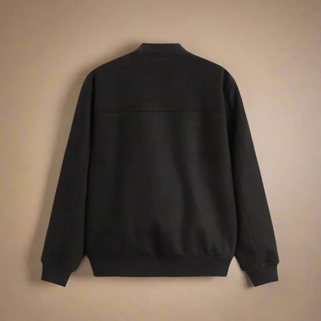 Damien | Brushed Cotton Zip Front Jacket