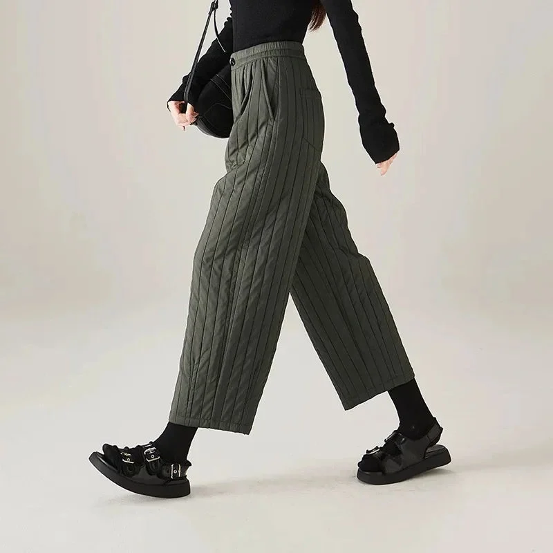 Helene | Quilted Insulated Wide Leg Pants