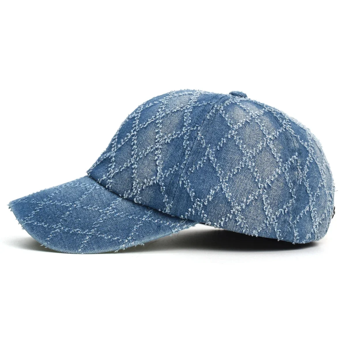 Diamond Stitch Denim Cap