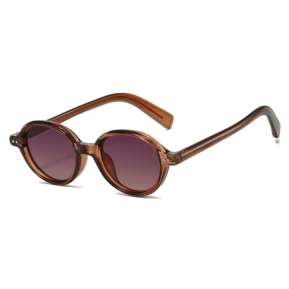 Round Acetate Sunglasses, Gradient Tint