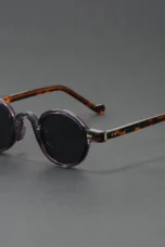 Translucent Round Acetate Sunglasses