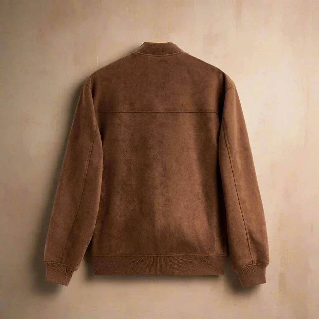 Damien | Brushed Cotton Zip Front Jacket