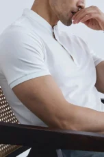 Léonce | Heavy Cotton Buttoned Crew Tee