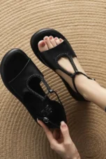 Claudia | Braided Strap Buckle Sandals