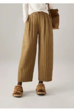 Helene | Quilted Insulated Wide Leg Pants
