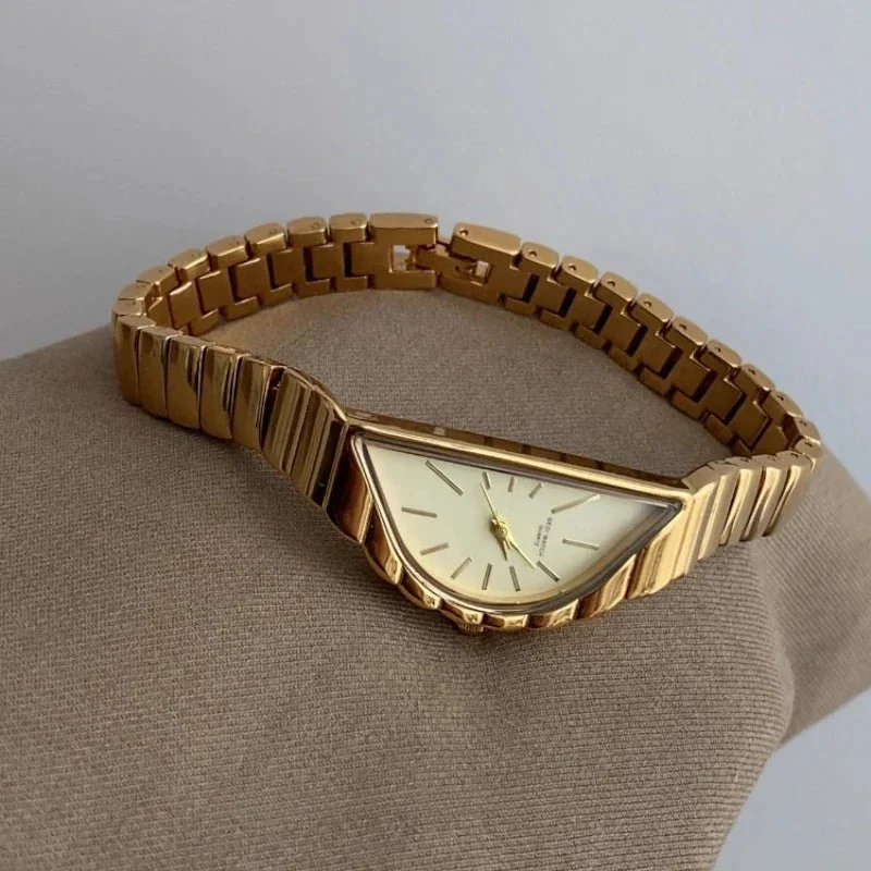 Asymmetric Gold-Tone Quartz Watch