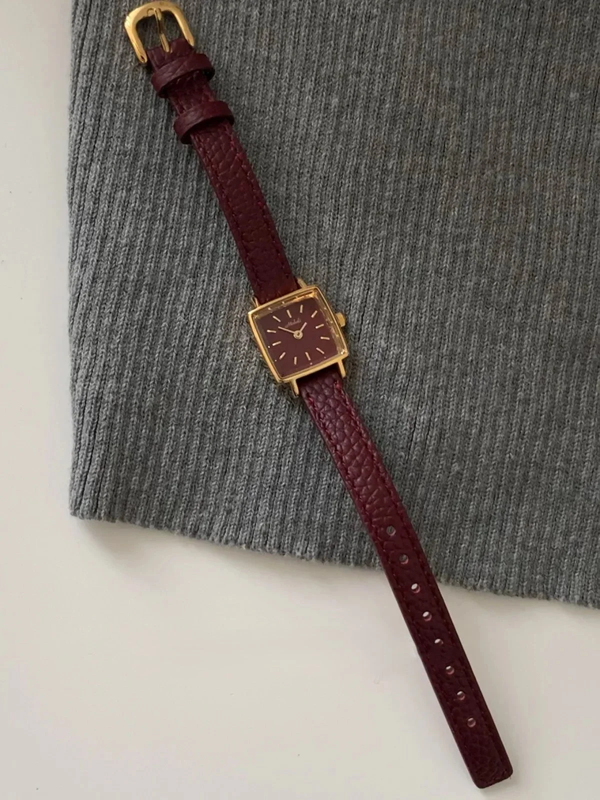 Brass Case Watch, Leather Strap