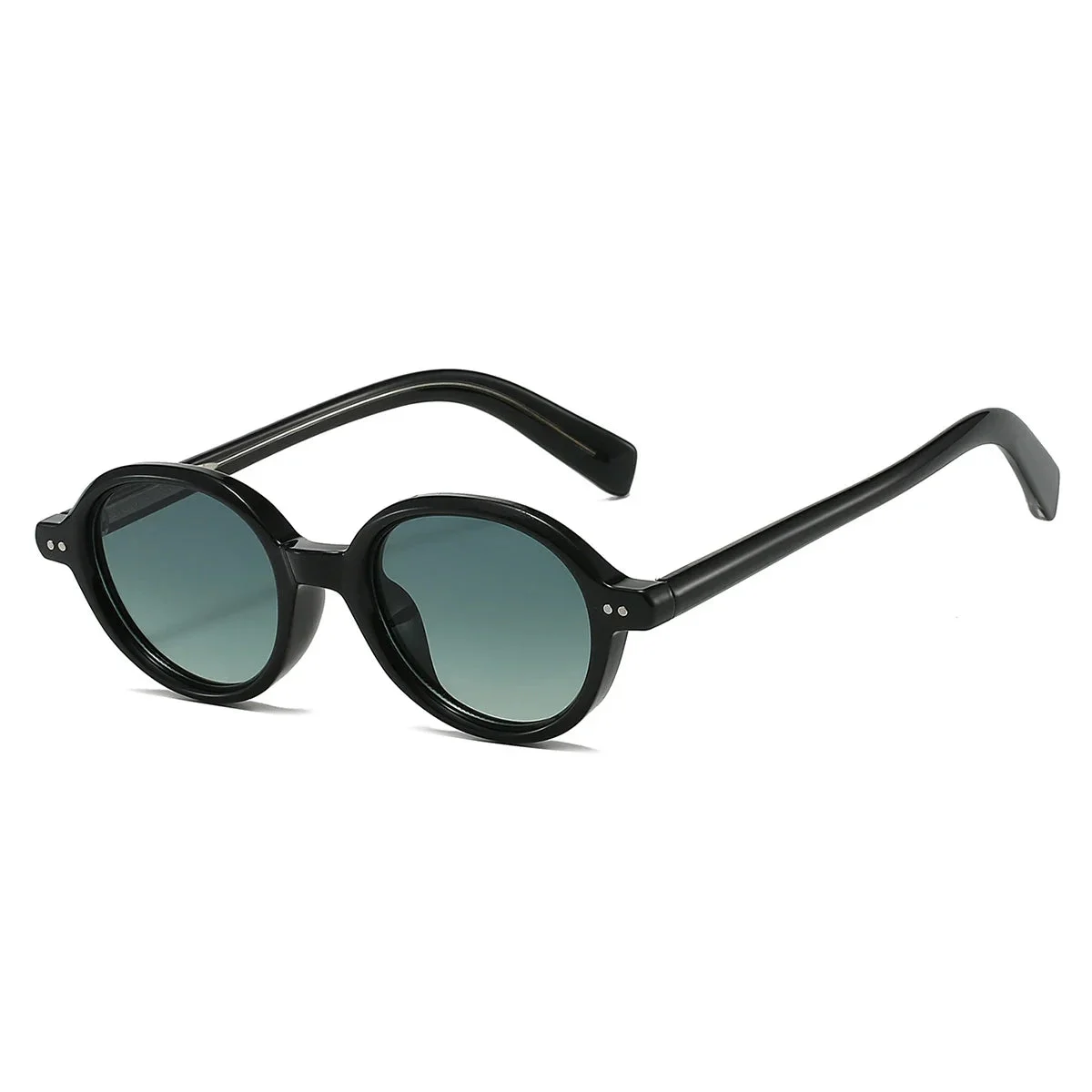 Round Acetate Sunglasses, Gradient Tint