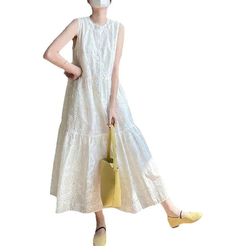 Séraphie | Open Knit Cotton Maxi Dress