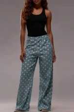 Paule | Polka Dot Cotton Wide Leg Trousers