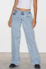 Justina | Mid Rise Wide Leg Jeans
