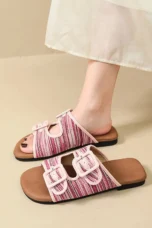 Shirley | Woven Upper Flat Sandals