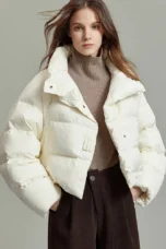 Léonide | Quilted Funnel Neck Parka