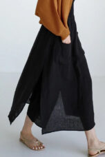 Adelina | Wide Leg 100% Linen Skirt