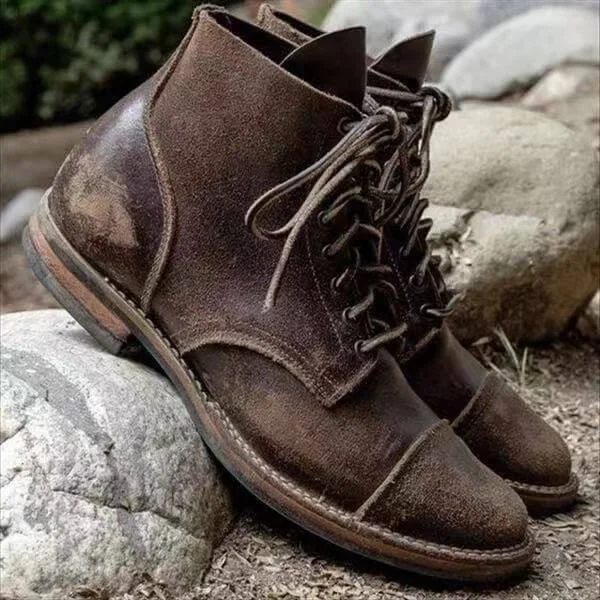 Ovide | Lace Up Boot, Worn Finish