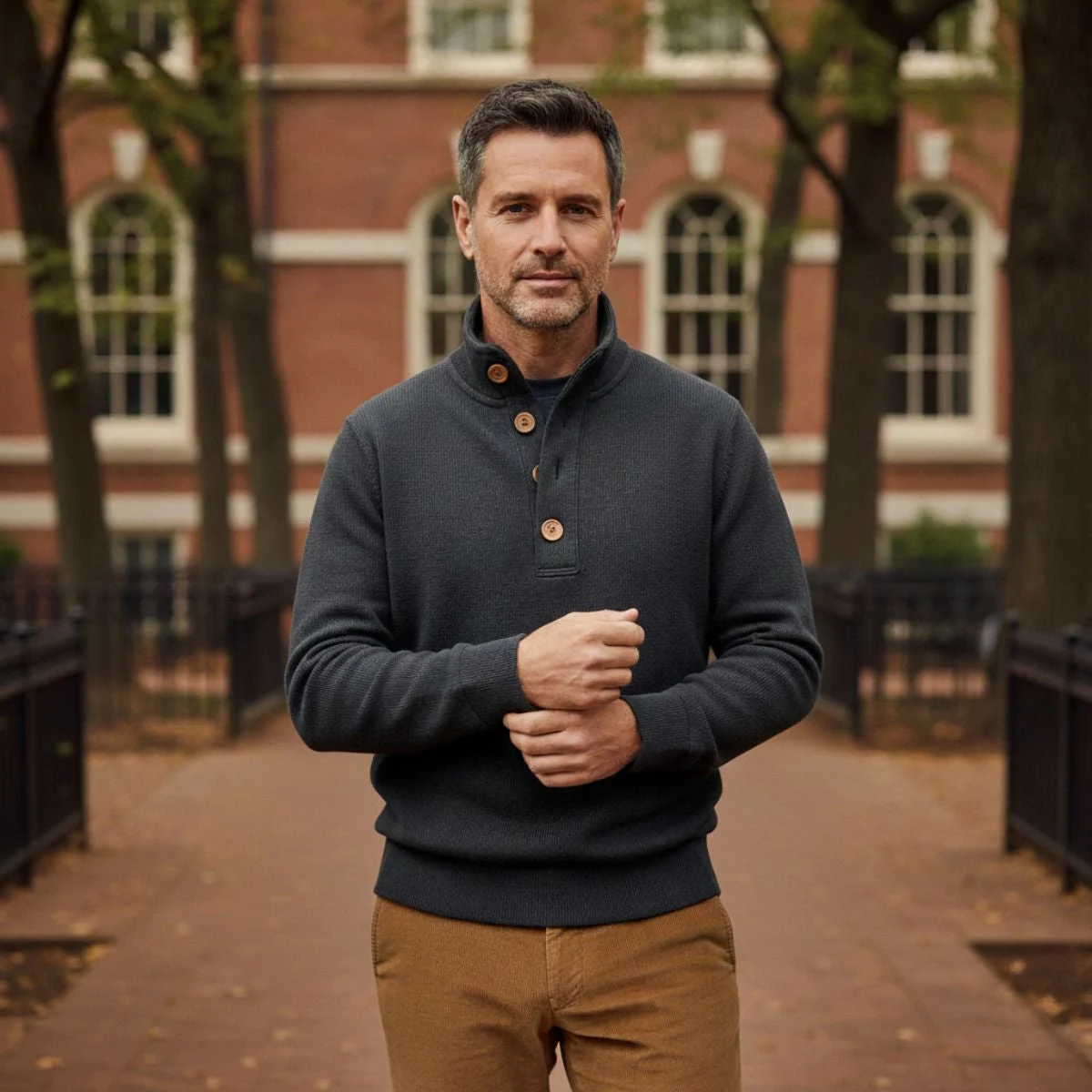 Eudes | Buttoned Collar Wool Knit