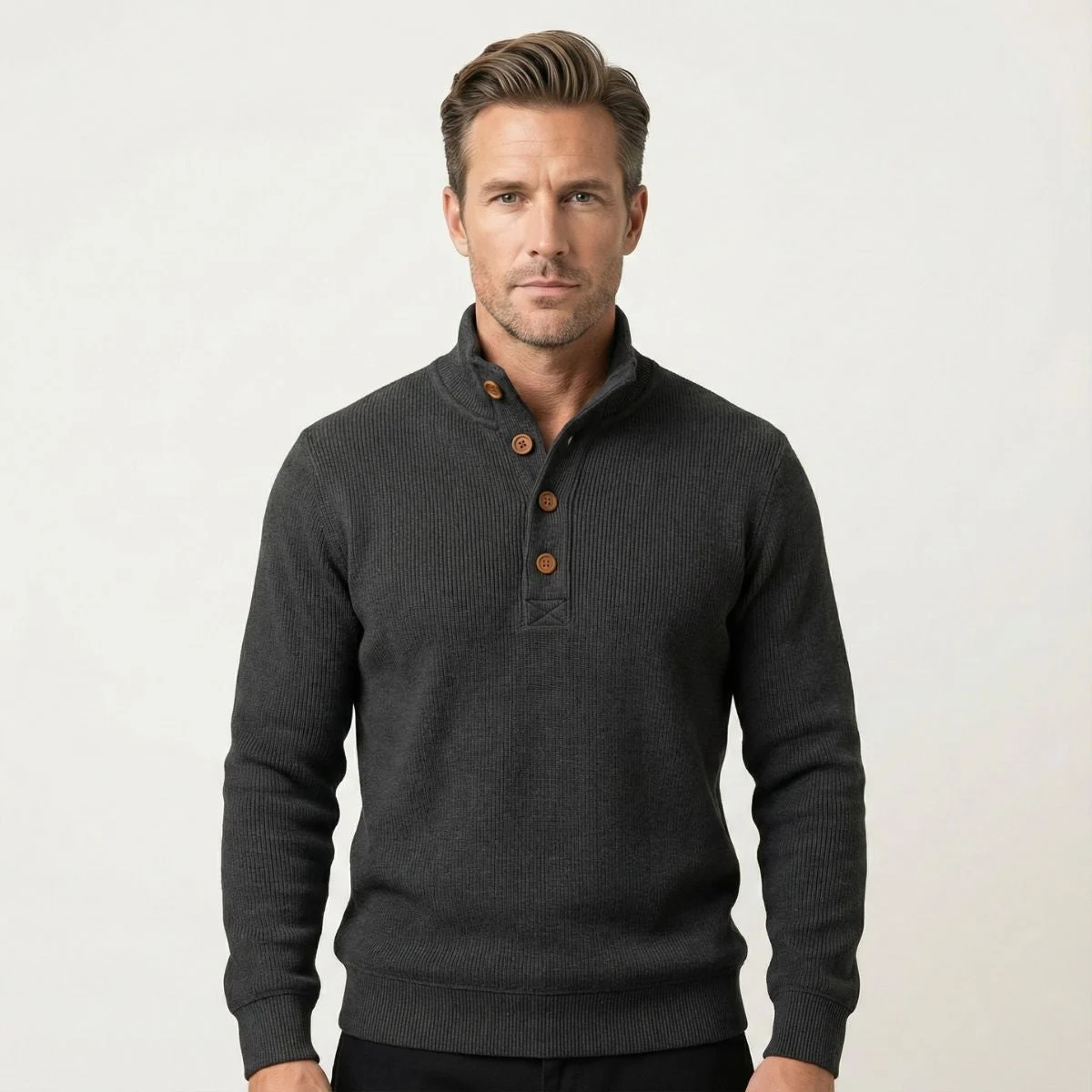 Eudes | Buttoned Collar Wool Knit